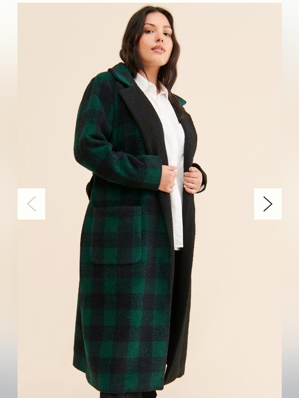 Hutch $280 Half Plaid Overcoat